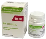 Хлорпротиксен, 50 мг, таблетки, покрытые пленочной оболочкой, 90 шт. фото 