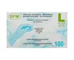 SFM Перчатки смотровые латексные опудренные нестерильные, Large L (8-9), пара, 50 шт. фото
