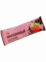 Сердце Континента Батончик протеиновый, батончик, 40 г, 1 шт, клубника в шоколадной глазури фото