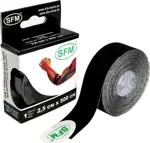 SFM-Plaster кинезио-тейп лента, 2.5 см х 500 см, 1 шт, черного цвета фото