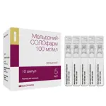 Мельдоний-СОЛОфарм, 100 мг/мл, раствор для инъекций, 5 мл, 10 шт. фото