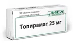 Топирамат, 25 мг, таблетки, покрытые пленочной оболочкой, 30 шт. фото