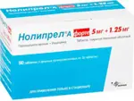 Нолипрел А форте, 1.25 мг+5 мг, таблетки, покрытые пленочной оболочкой, 90 шт. фото 