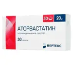 Аторвастатин-Вертекс, 20 мг, таблетки, покрытые пленочной оболочкой, 30 шт. фото