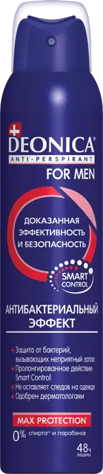 Deonica Антиперспирант For men Антибактериальный эффект, спрей, 200 мл, 1 шт. фото