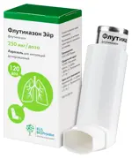 Флутиказон Эйр, 250 мкг/доза, аэрозоль для ингаляций дозированный, 1 шт, 120 доз Флутиказон Эйр, 250 мкг/доза, аэрозоль для ингаляций дозированный, 1 шт, 120 доз фото 2