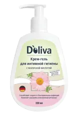 Doliva крем-гель для интимной гигиены, крем-гель, 300 мл, 1 шт, с молочной кислотой Doliva крем-гель для интимной гигиены, крем-гель, 300 мл, 1 шт, с молочной кислотой фото 1