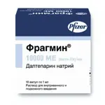 Фрагмин, раствор для внутривенного и подкожного введения, 1 мл, 10 шт, 10000 анти-Ха МЕ/мл фото 