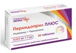 Периндоприл плюс Индапамид, 0.625 мг+2 мг, таблетки, покрытые пленочной оболочкой, 30 шт. фото