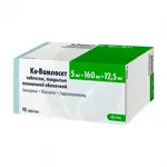 Ко-Вамлосет, 5 мг+160 мг+12.5 мг, таблетки, покрытые пленочной оболочкой, 90 шт. фото 