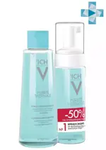 Vichy Purete Thermale совершенствующий тоник 200 мл + очищающая пенка 150 мл, набор, 1 шт. фото