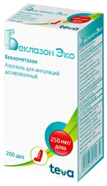 Беклазон Эко, 250 мкг/доза, аэрозоль для ингаляций дозированный, 1 шт, 200 доз фото