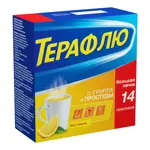ТераФлю от гриппа и простуды, порошок для приготовления раствора для приема внутрь, 22.1 г, 14 шт, лимон ТераФлю от гриппа и простуды, порошок для приготовления раствора для приема внутрь, 22.1 г, 14 шт, лимон фото 2