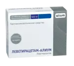 Леветирацетам-Алиум, 500 мг, таблетки, покрытые пленочной оболочкой, 30 шт. фото 