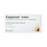 Кардосал Плюс, 12.5 мг+20 мг, таблетки, покрытые пленочной оболочкой, 28 шт. фото 