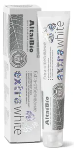 AltaiBio Extra White Экстра отбеливание, паста зубная, 75 мл, 1 шт, с активными микрогранулами фото