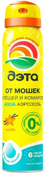 Дэта Aqua аэрозоль от мошек, клещей и комаров, аэрозоль, 100 мл, 1 шт. фото