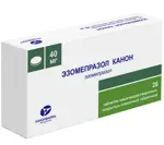 Эзомепразол Канон, 40 мг, таблетки, покрытые кишечнорастворимой пленочной оболочкой, 28 шт. фото 