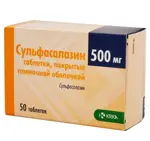 Сульфасалазин, 500 мг, таблетки, покрытые пленочной оболочкой, 50 шт. фото