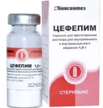 Цефепим, 1000 мг, порошок для приготовления раствора для внутривенного и внутримышечного введения, 1 шт. фото