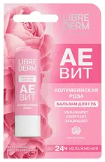 Librederm Аевит бальзам для губ, бальзам, 4 г, 1 шт, колумбийская роза фото