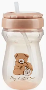 Happy Baby Поильник с силиконовой трубочкой, 9+ мес, 360 мл, 1 шт, мишка, арт. 14011 Happy Baby Поильник с силиконовой трубочкой, 9+ мес, 360 мл, 1 шт, мишка, арт. 14011 фото 2