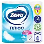 Zewa plus Туалетная бумага двухслойная, 4 шт. Zewa plus Туалетная бумага двухслойная, 4 шт. фото 1