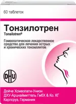 Тонзилотрен, таблетки для рассасывания гомеопатические, 60 шт. фото