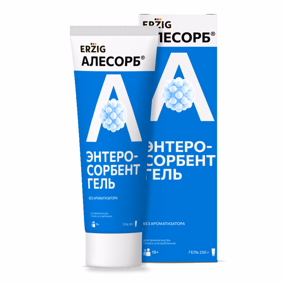 Алесорб энтеросорбент гель Эрциг, гель для приема внутрь, 230 г, 1 шт, без аромата фото