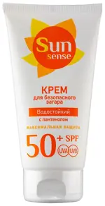 Sun sense для безопасного загара водостойкий, крем, 150 мл, 1 шт, SPF 50+ фото