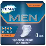 Tena Men вкладыши урологические уровень 3, прокладки урологические, 8 шт, 5 капель Tena Men вкладыши урологические уровень 3, прокладки урологические, 8 шт, 5 капель фото 1