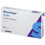 Монтелар, 4 мг, таблетки жевательные, 28 шт. фото