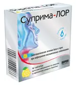 Суприма-ЛОР, таблетки для рассасывания, 16 шт, мед + лимон фото 