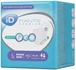 ID Pants Premium Подгузники-трусы для взрослых, Large L, 10 шт, 100-140 см фото