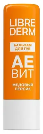 Librederm Аевит бальзам для губ, бальзам, 4 г, 1 шт, медовый персик фото 3