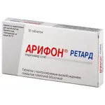 Арифон ретард, 1.5 мг, таблетки с контролируемым высвобождением, покрытые пленочной оболочкой, 30 шт. фото