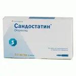 Сандостатин, 0.1 мг/мл, раствор для внутривенного и подкожного введения, 1 мл, 5 шт. фото