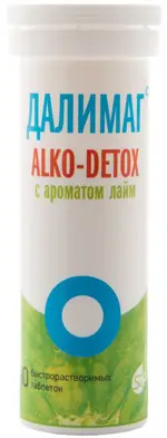 Далимаг Алко-Детокс, таблетки шипучие, 10 шт, лайм Далимаг Алко-Детокс, таблетки шипучие, 10 шт, лайм фото 1