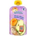Бабушкино Лукошко Пюре, пюре, 125 г, 1 шт, яблоко + абрикос + овсяные хлопья фото