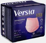 Versia трусики одноразовые впитывающие для взрослых, Large L, 7 шт, ультратонкие Versia трусики одноразовые впитывающие для взрослых, Large L, 7 шт, ультратонкие фото 1