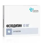 Фелодипин, 10 мг, таблетки с пролонгированным высвобождением, покрытые пленочной оболочкой, 30 шт. фото 