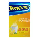 ТераФлю от гриппа и простуды, порошок для приготовления раствора для приема внутрь, 22.1 г, 4 шт, лимон ТераФлю от гриппа и простуды, порошок для приготовления раствора для приема внутрь, 22.1 г, 4 шт, лимон фото 1