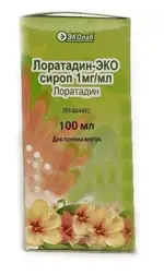 Лоратадин-Эколаб, 1 мг/мл, сироп, 100 мл, 1 шт. фото