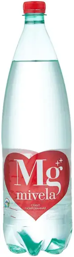 Вода минеральная Мивела Mg питьевая слабогазированная, 1 л, 1 шт, в пластиковой бутылке фото